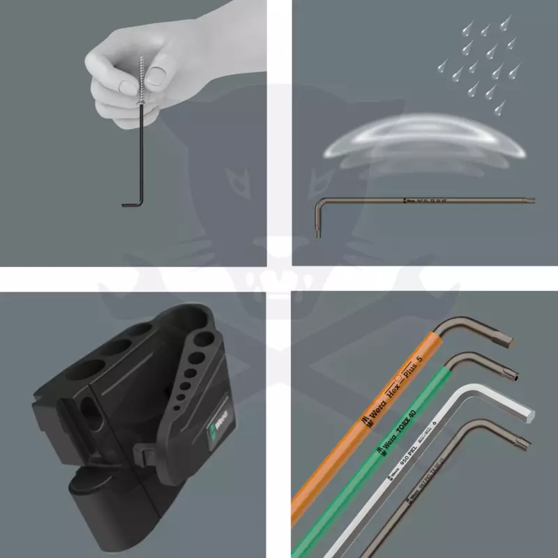 Torx kulcs készlet 9 részes T8 - T40 hosszú - Wera