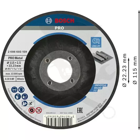 Vágókorong 115x2.5 mm PRO Metal - acél - Bosch