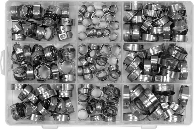 Tömlőszorító bilincs készlet klikk-rendszerű 5.8-21.2 mm