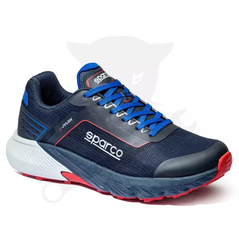 Munkacipő orrvédelem nélküli SPARCO - S-Park LEON O1 SR FO HRO Kék-Piros 39