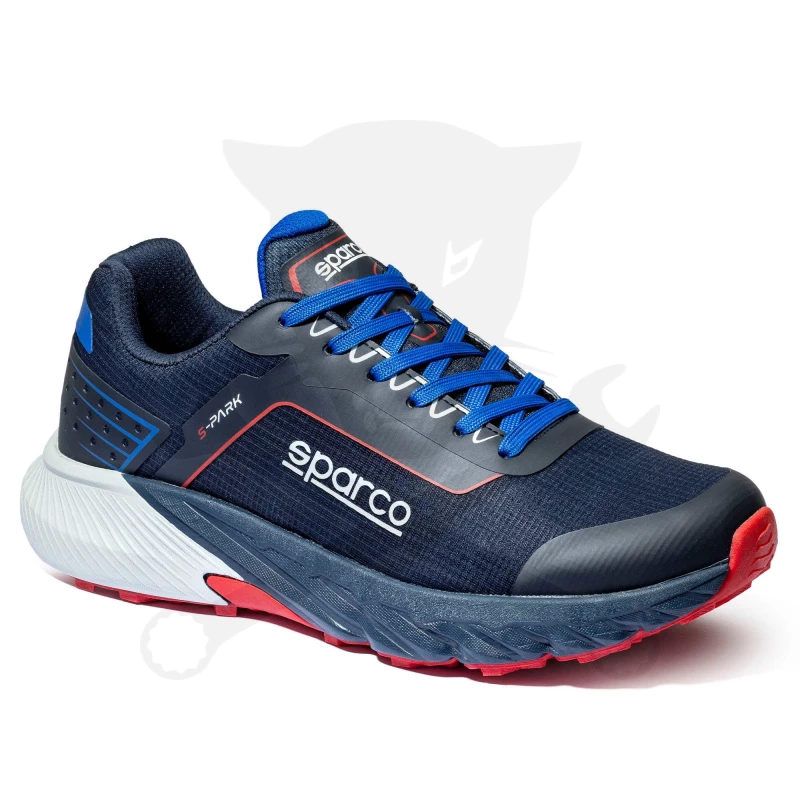 Munkacipő orrvédelem nélküli SPARCO - S-Park LEON O1 SR FO HRO Kék-Piros 47