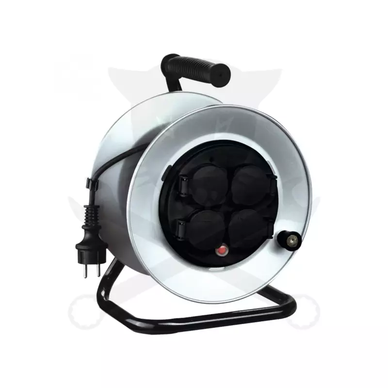 Kábeldob 25 m - IP44 gumi kábel 3 x 1.5 mm2 - 3000W kültéri FÉM