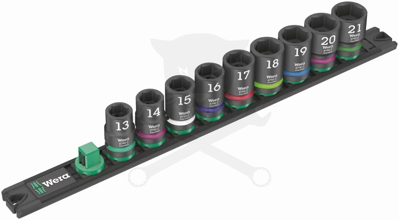 Légkulcsfej készlet 1/2"  9 db-os 13-21 mm Zyklop Impaktor - Wera