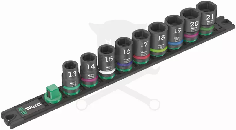 Légkulcsfej készlet 1/2" 9 db-os 13-21 mm Zyklop Impaktor - Wera