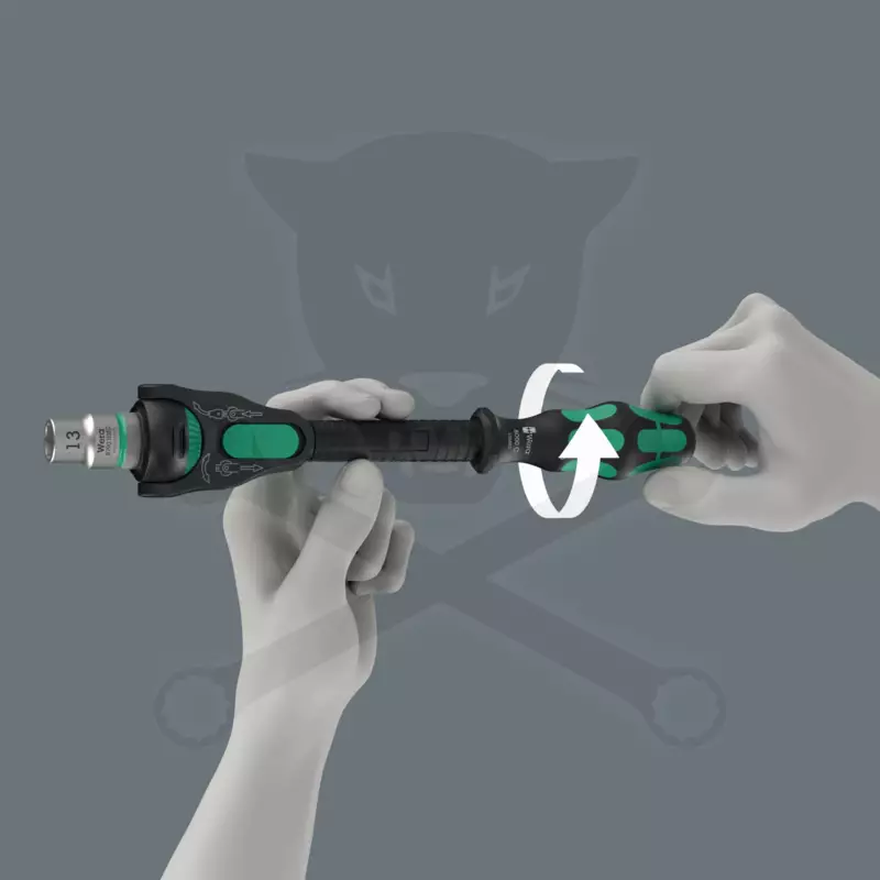 Crowa racsnis kulcs 1/2" 72 fog forgó fejű + nyelű - Black Edition
