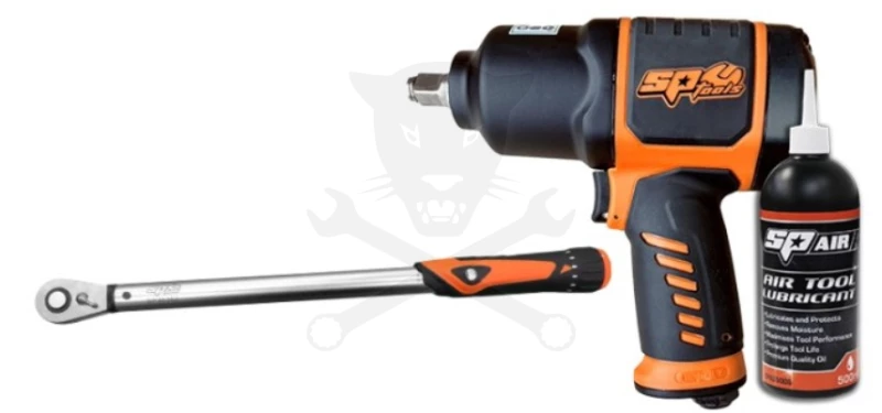 Légkulcs  1/2" 1800 Nm + 0,5 L Olaj + Nyomatékkulcs 1/2" klt- SP Tools