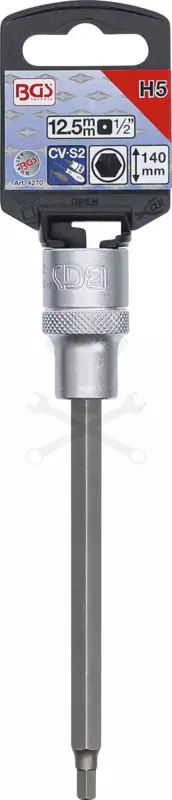 Rátűzőkulcs - crowa+bit 1/2" imbusz 5 x 140 mm gömbvégű BGS