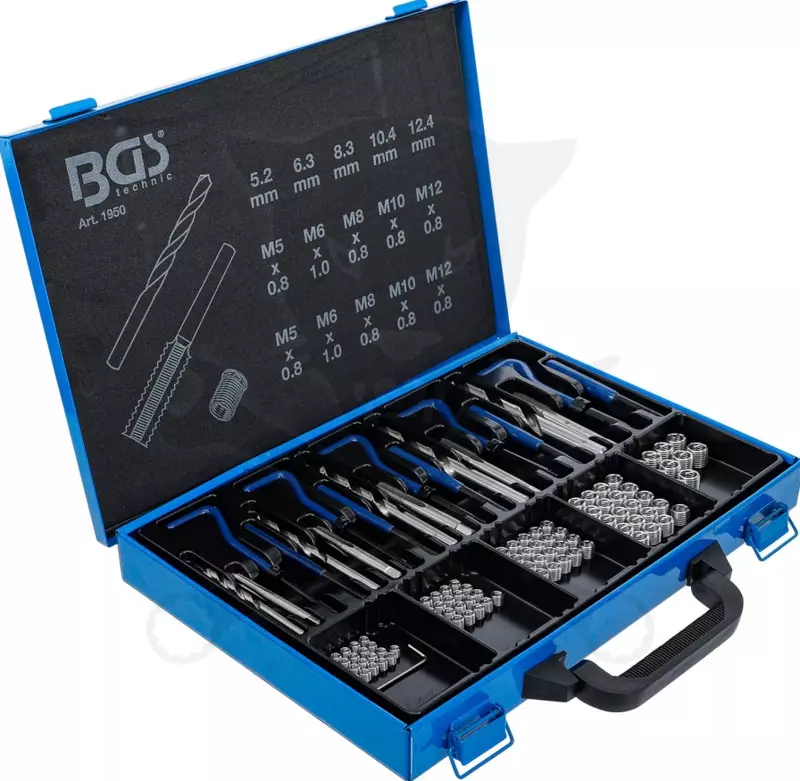 Menetjavító készlet 130 db-os: M5-M6-M8-M10-M12