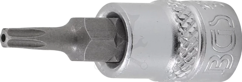 Rátűzőkulcs - crowa+bit 1/4" torx, furatos TPX15 x 38 mm - BGS