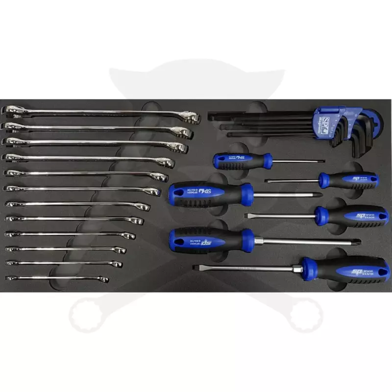 Szerszámos láda felszerelt SP Tools szerszámokkal 130 részes -