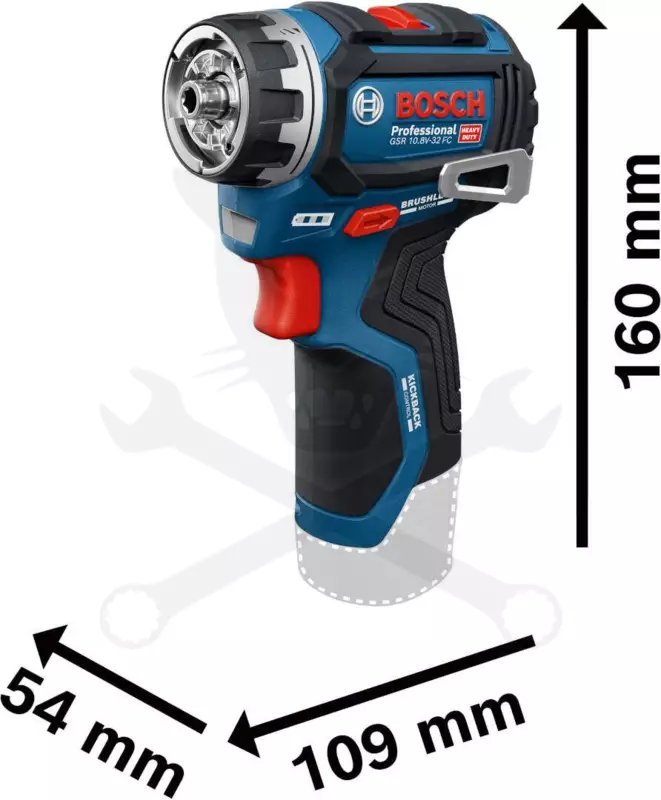 Fúró-csavarozó, akkus 12V 32 Nm akku nélkül GSR12V-32 - Bosch