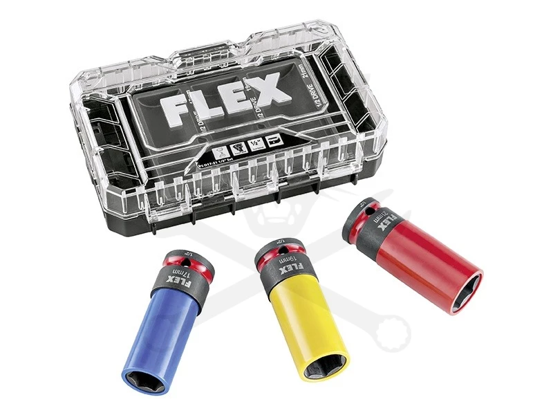 Légkulcsfej készlet 1/2" 3 db-os alufelnihez hosszított - FLEX
