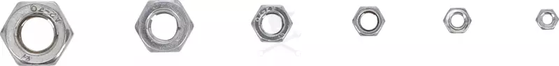 Anyacsavar készlet 300 db-os inox M3 - M10 - BGS