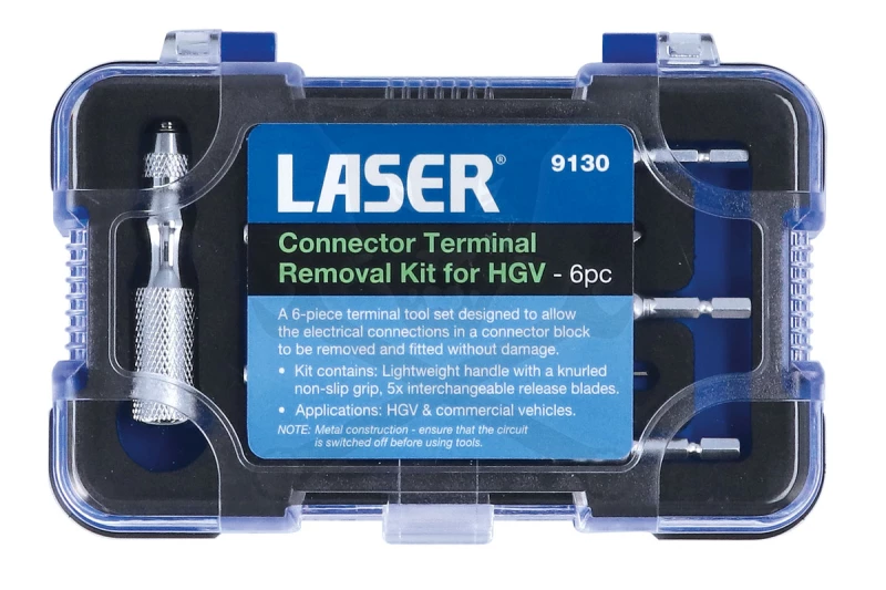 Kábelcsatlakozó szerelő - saru eltávolító készlet 6 db-os TEHER - Laser