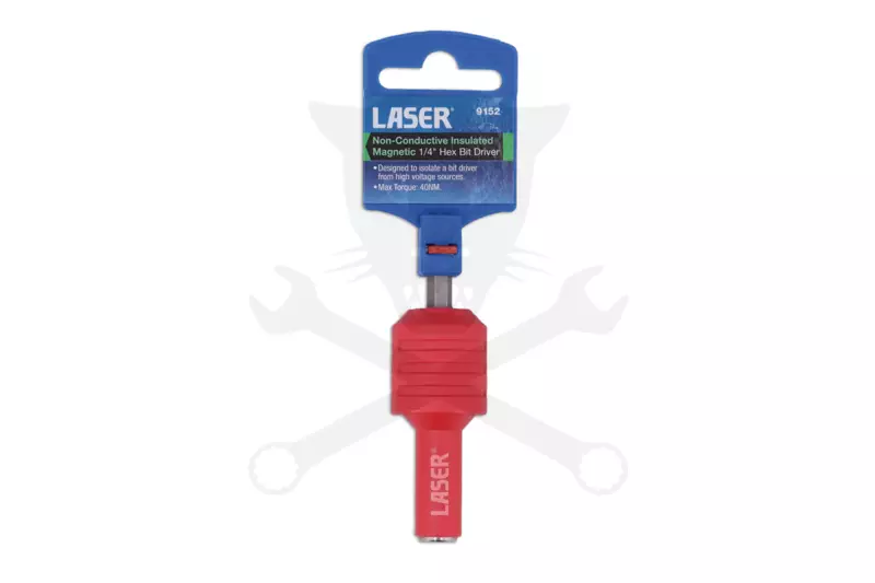Szigetelt VDE 1000 V 1/4" külső hatlap / 1/4" bittartó adapter -Laser