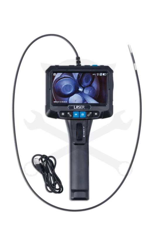 Videoszkóp - inspekciós kamera  3.9 mm-es x 1000 mm 5" kijelző, flexi