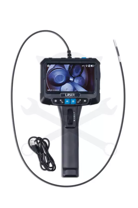 Videoszkóp - inspekciós kamera 3.9 mm-es x 1000 mm 5" kijelző, flexi