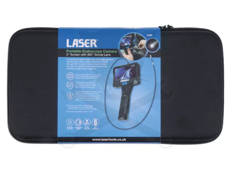 Videoszkóp - inspekciós kamera 3.9 mm-es x 1000 mm 5" kijelző, flexi