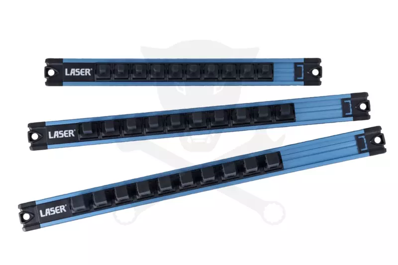 Dugókulcstartó sín, mágneses 3 db-os készlet1/4"-3/8"-1/2" 300/370/400mm
