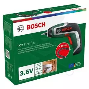 Csavarbehajtó akkus készlet 3.6V 3/5,5 Nm + 10r. Bit készlet - IXO 7 -