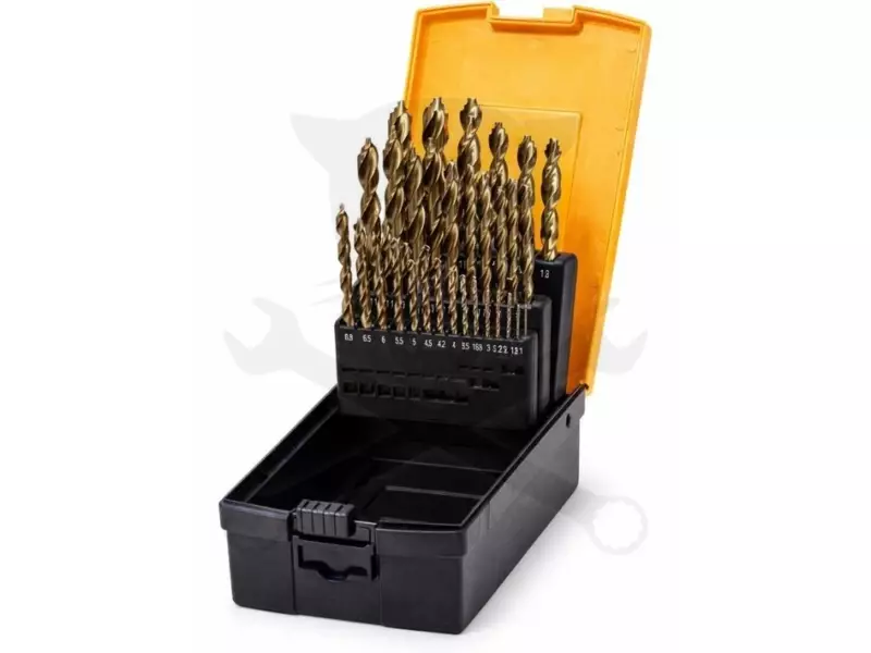 Csigafúró készlet HSS-E Co8 29 db-os 1.0-13.0 mm + előfúrók - DeWalt