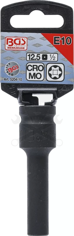 Légkulcsfej 1/2" belső torx E10 hosszú - BGS
