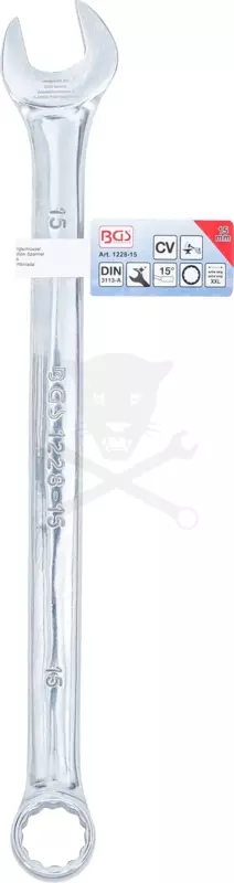 Csillag-villáskulcs extra hosszú kivitel 15 mm - BGS