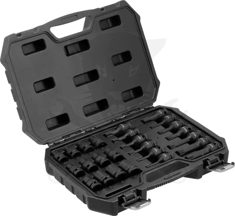 Légkulcsfej készlet 1/2" 25 db-os Torx, E Torx, Spline