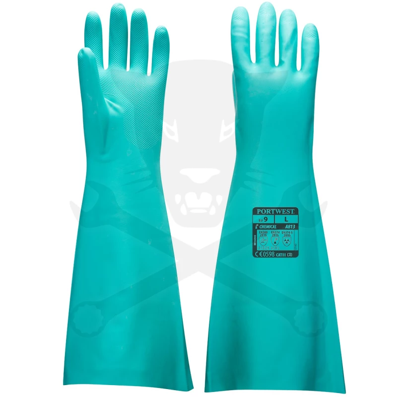 Alkatrészmosó Kesztyű 0,55 mm vastagság Nitril 48 cm 11/XXL Portwest