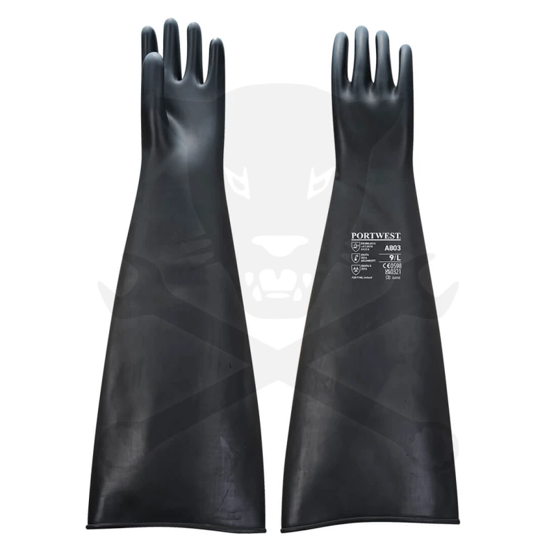 Alkatrészmosó Kesztyű 1,3 mm vastag Latex 60 cm  9/L - Portwest
