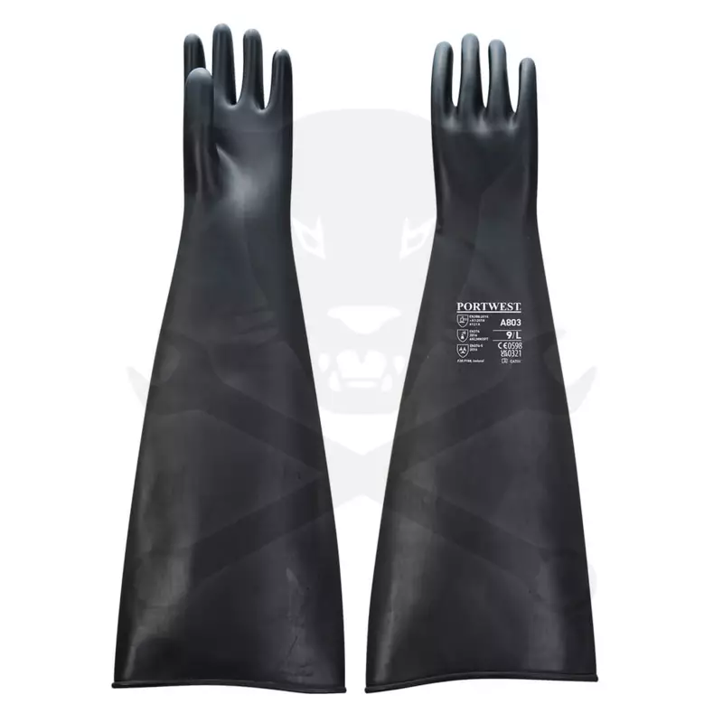 Alkatrészmosó Kesztyű 1,3 mm vastag Latex 60 cm 9/L - Portwest