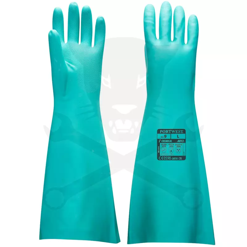 Alkatrészmosó Kesztyű 0,55 mm vastagság Nitril 48 cm 10/XL - Portwest