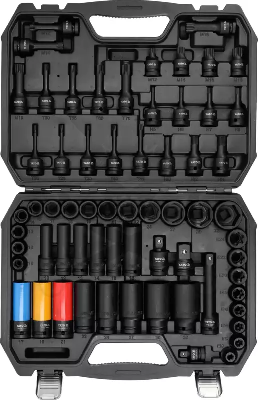 Légkulcsfej készlet 1/2" 64 db TX-ETX-XZN-HEX-6 lap - Yato