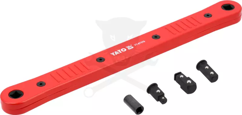 Racsnis hosszabbító - extra lapos, lánchajtással, adapterrel - Yato