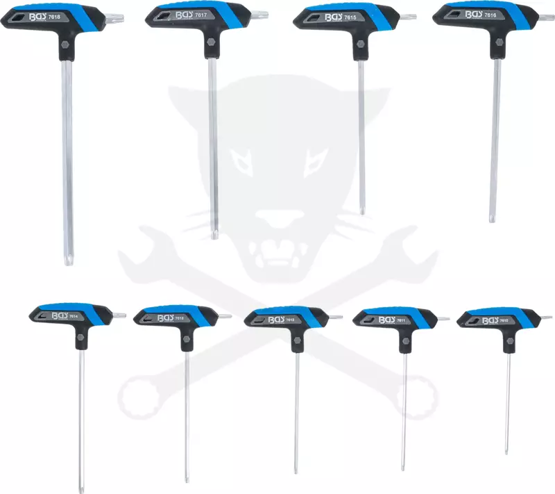 Torx kulcs T-fogós készlet T10-T50 9 db-os készlet - BGS