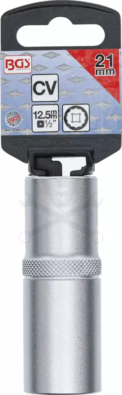 Dugókulcs - crowafej 1/2" 12 szög hosszú 21 mm BGS