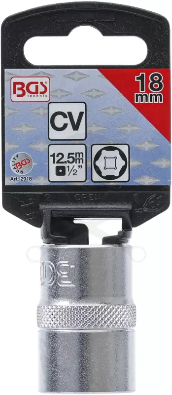 Dugókulcs - crowafej 1/2" 6 lap normál ProTorque 18 mm