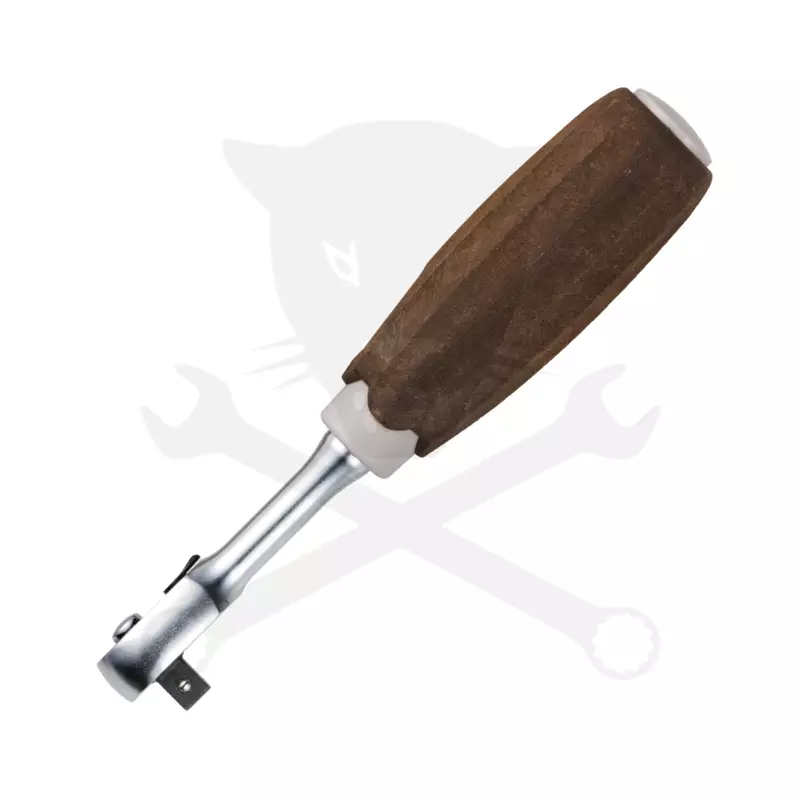 Crowa racsnis kulcs 1/4" 72 fogú forgó fej FA NYELŰ - NON SLIP - Vessel (HRH2-W)
