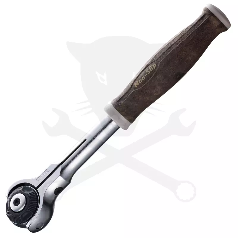 Crowa racsnis kulcs 1/4" 72 fogú irányváltós FA NYELŰ NON SLIP - Vessel(HRH2-SW)