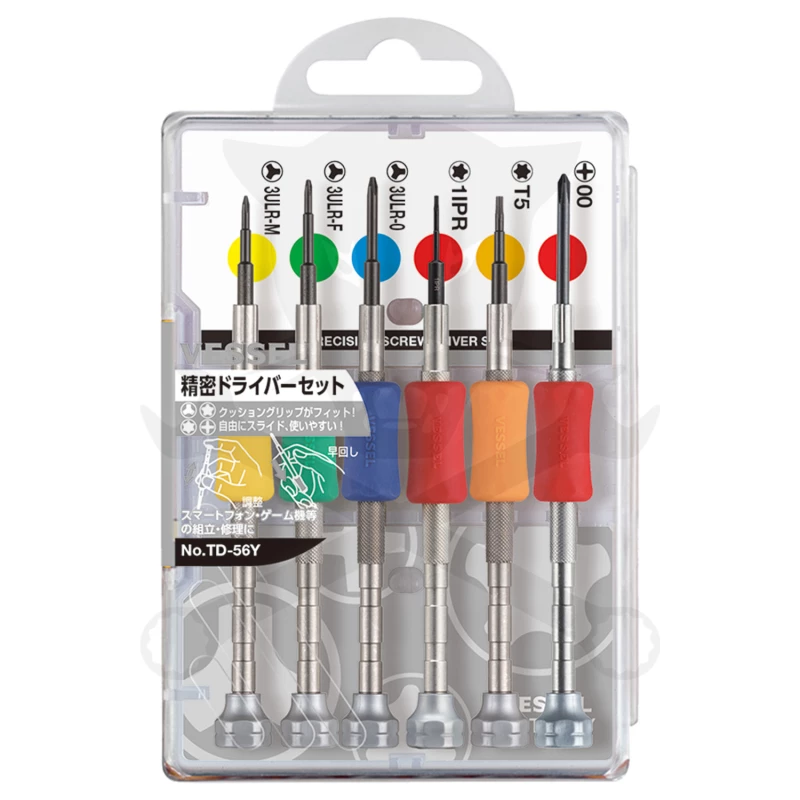 Csavarhúzó készlet, műszerész 6 db-os Y-Torx-5szög-PH - INOX - Vessel