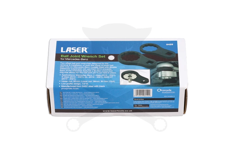 Gömbcsukló szerelő CrowFoot 12 szög 2 db-os:32+38 mm Mercedes - Laser