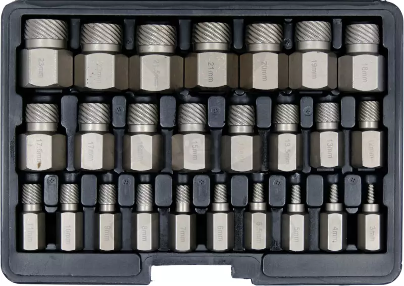 Csavarkiszedő készlet - sérült fejű csavarokhoz Torx-XZN-Imbusz 25 db-os