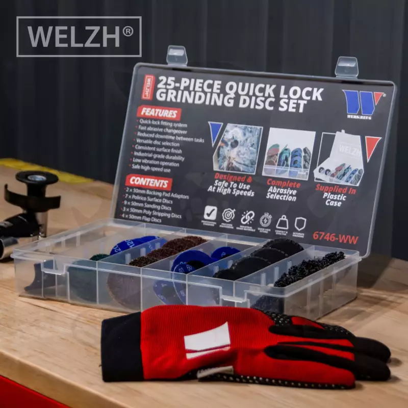 Csiszolótárcsa készlet 25 részes QUICK LOCK - Welzh