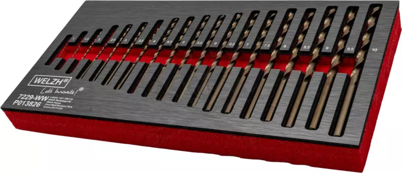 Fúrószár készlet kobalt extra hosszú 1-10 mm - Welzh