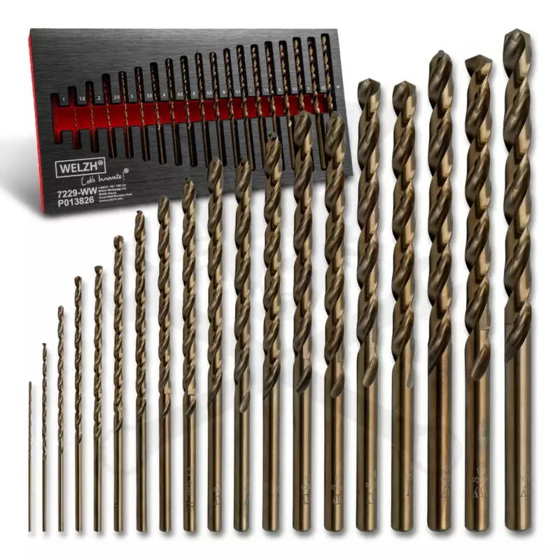 Fúrószár készlet kobalt extra hosszú 1-10 mm - Welzh