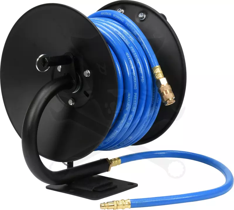 Levegőtömlő csévélődobbal 15 méteres 10 x 12 mm - falra/padlóra -
