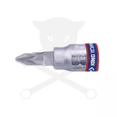 Rátűzőkulcs - crowa+bit 1/4" kereszt PZ2 - King Tony