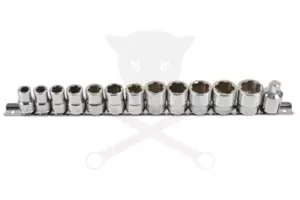 Csavarkiszedő készlet - sérült fejű csavarokhoz 12+1 db-os 08-19 mm 3/8"