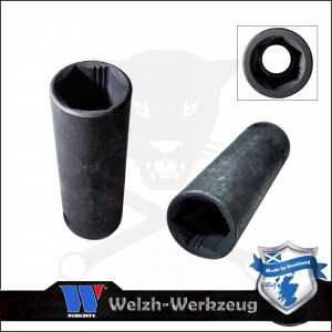 Lok-Typ Légkulcsfej - gépifej 3/8" 12 mm 6 lap hosszú - Welzh