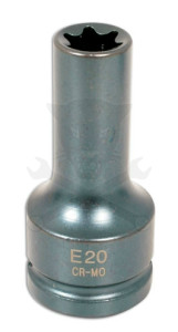 Légkulcsfej 3/4" hosszú belső torx E20